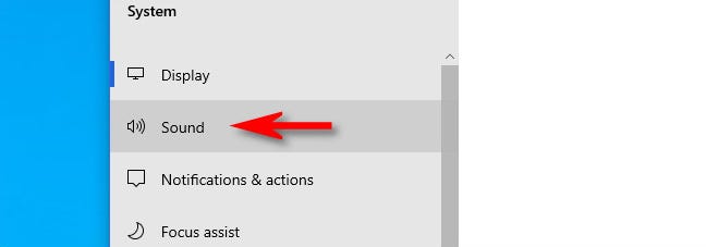 Di Pengaturan pada Windows 10, klik "Suara."