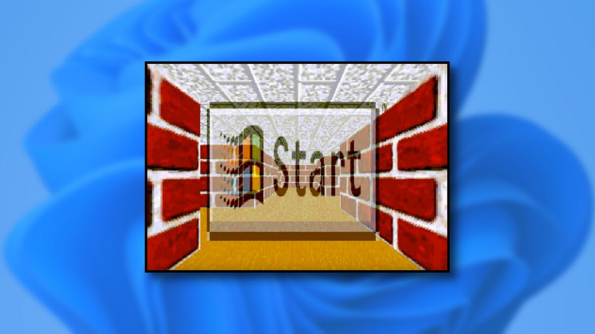 Screensaver "3D Maze" klasik di Windows 11