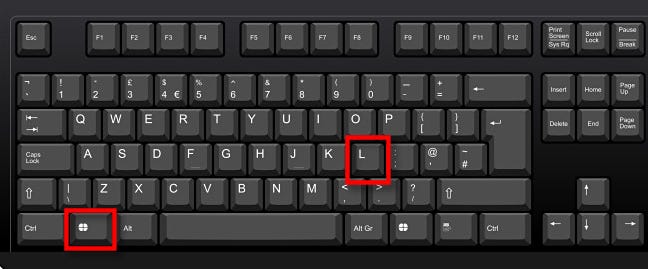 Tekan Windows + L pada keyboard Anda untuk mengunci Windows 11.