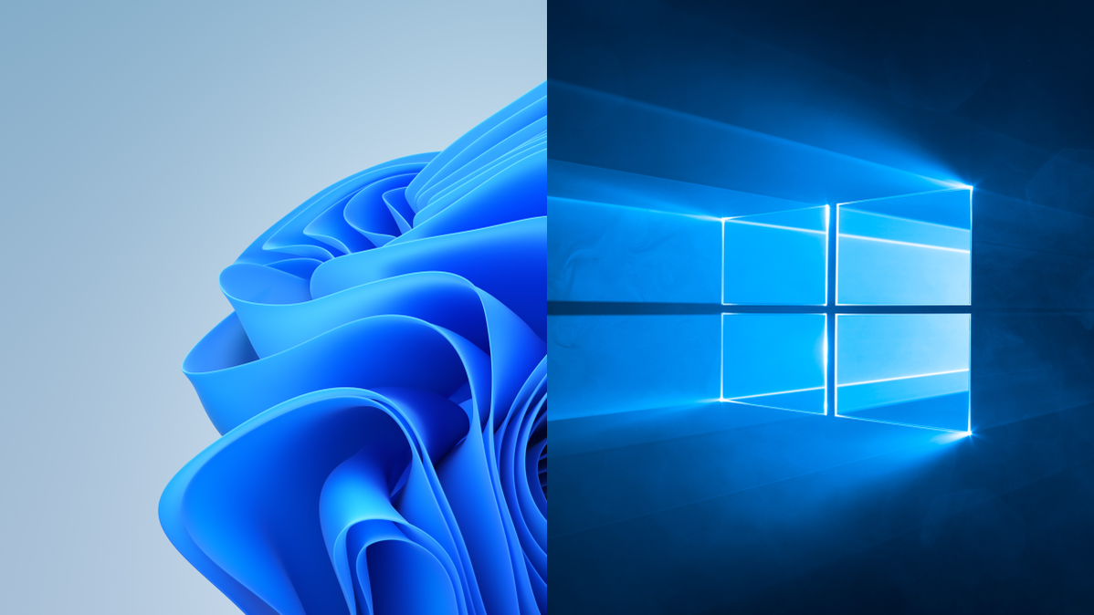 Latar belakang desktop default Windows 11 dan Windows 10.