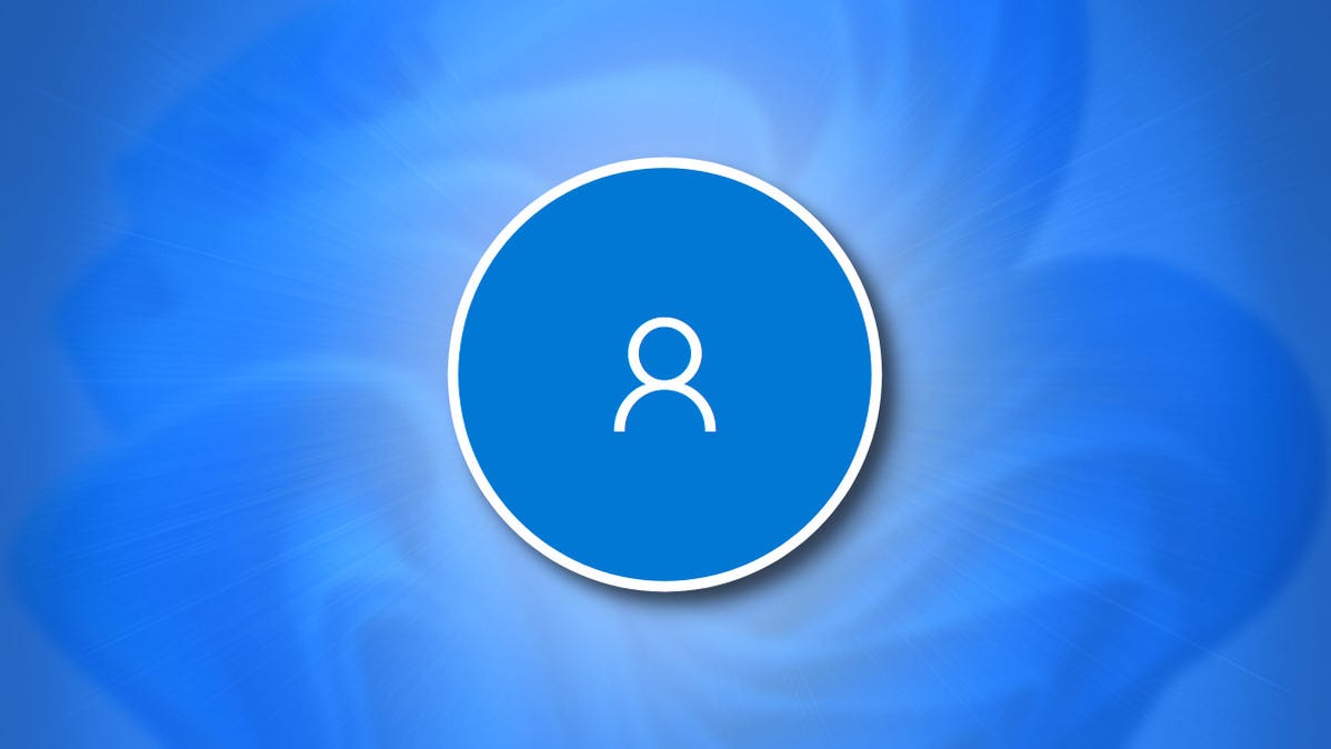 Simbol Akun Microsoft dengan latar belakang biru