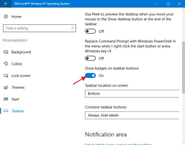 Cara Menyembunyikan atau Menampilkan Lencana Kegunaan di Bilah Tugas Windows 10