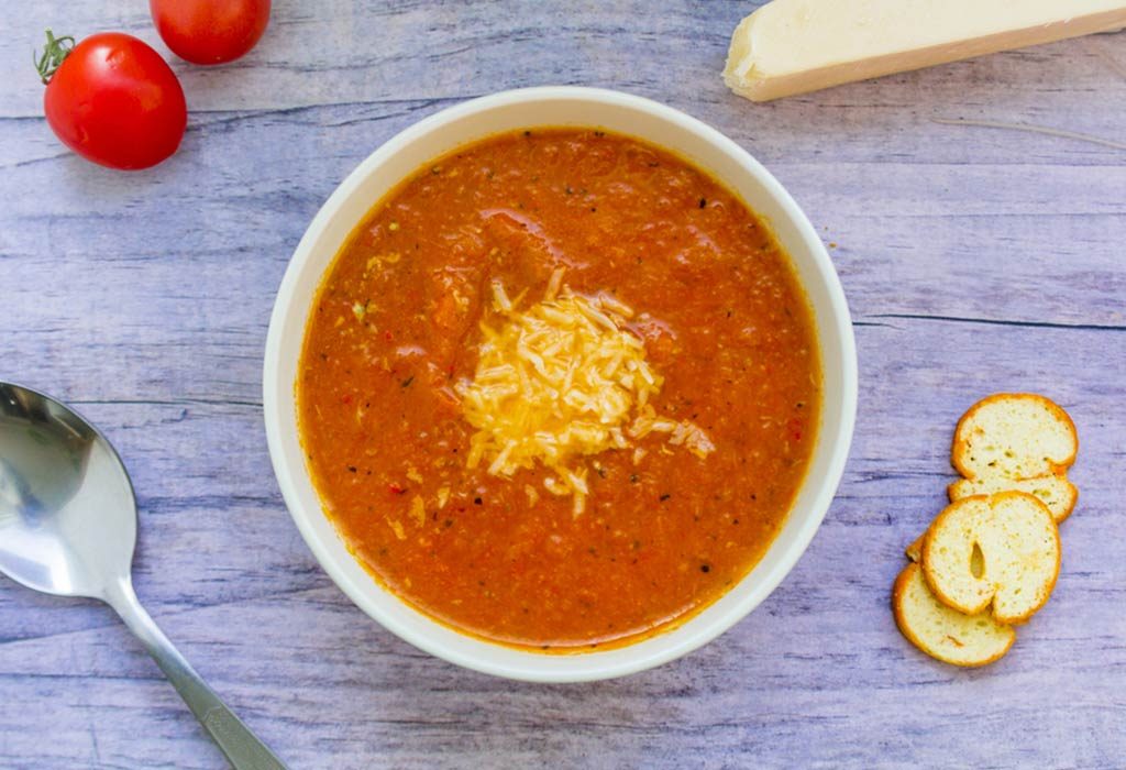 Sup tomat dan keju