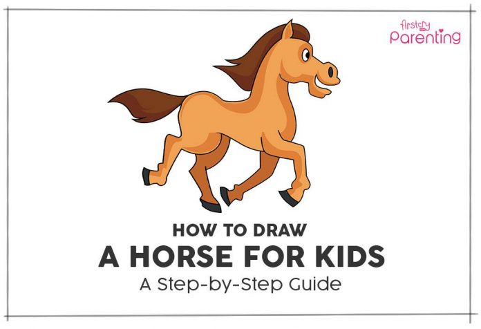 Cara menggambar kuda untuk anak-anak