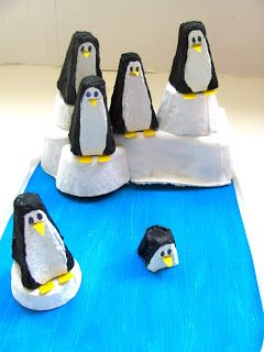 Kerajinan Karton Telur Penguin
