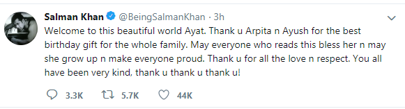 tweet Salman Khan 