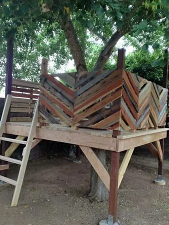 Rumah Pohon Chevron Anak DIY