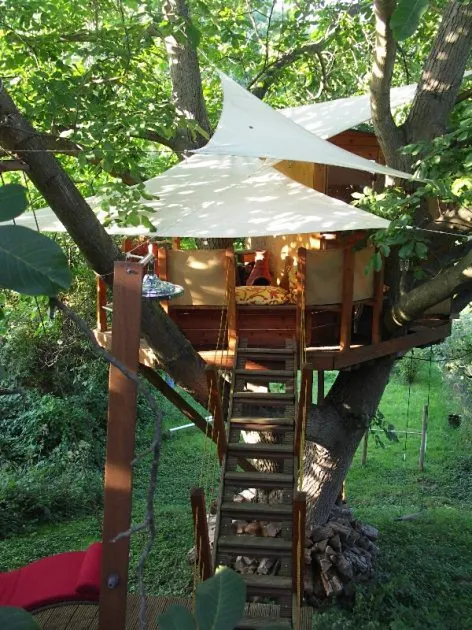 Rumah Pohon Atap Tenda DIY Untuk Anak-Anak