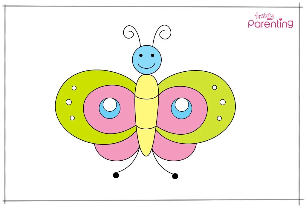 Langkah 12: Warnai kupu-kupu.