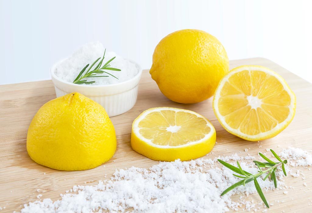 Kulit lemon dan scrub garam