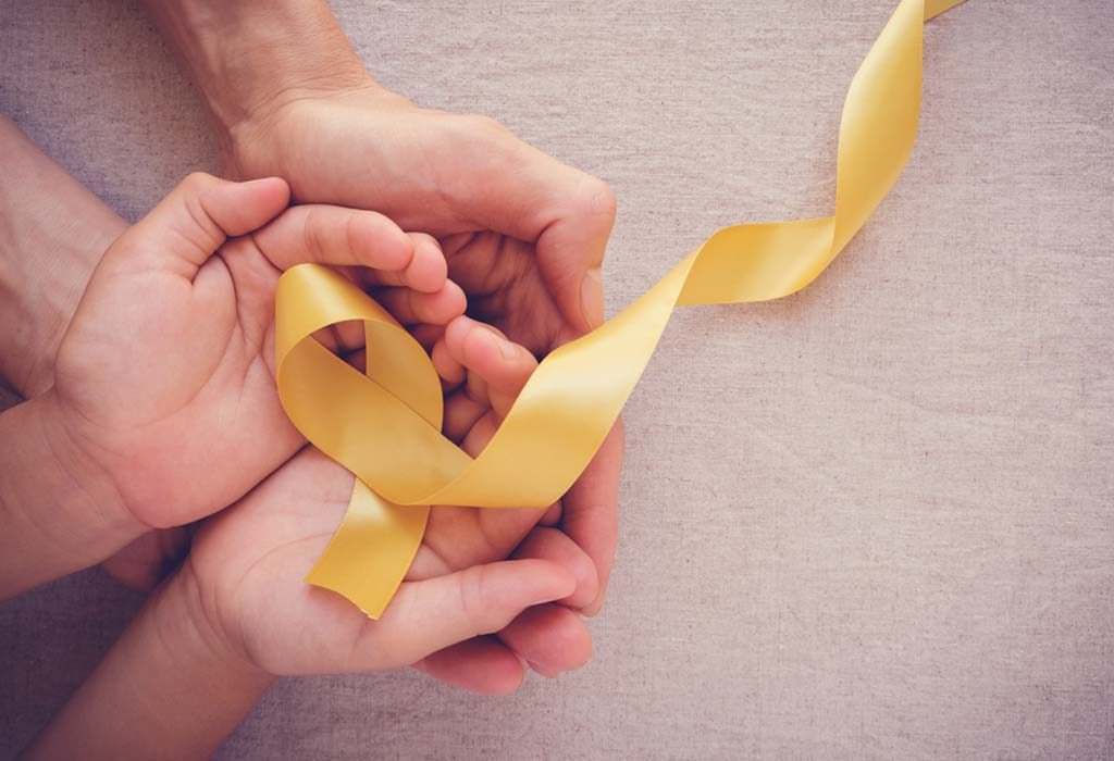 Simbol Pita Emas Hari Kanker Anak Internasional