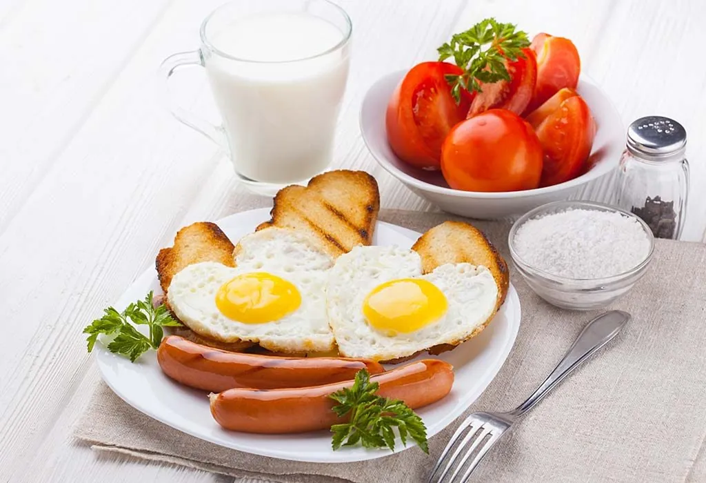 Telur dan susu untuk sarapan