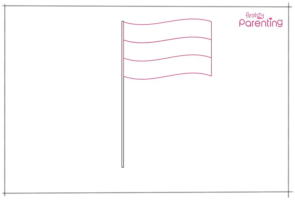 cara menggambar bendera nasional india